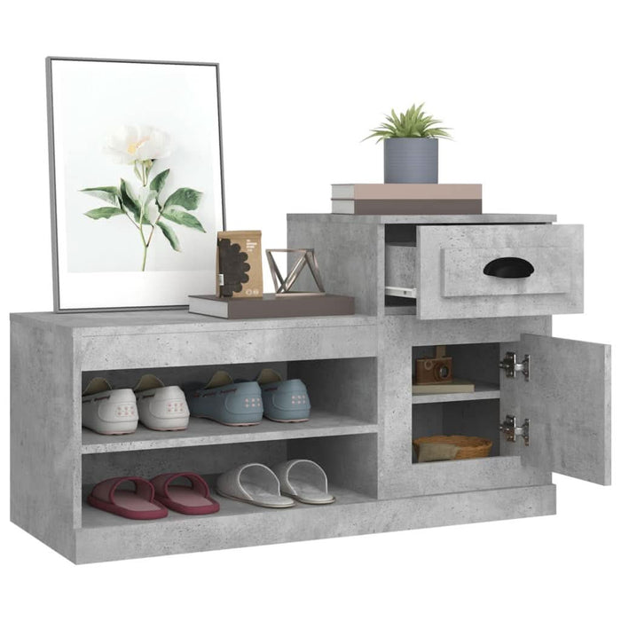 Pantofar, gri beton, 100x42x60 cm, lemn prelucrat - WALTI WALTI