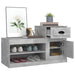 Pantofar, gri beton, 100x42x60 cm, lemn prelucrat - WALTI WALTI