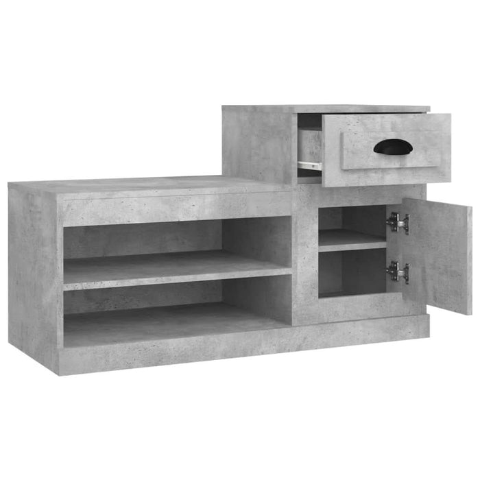 Pantofar, gri beton, 100x42x60 cm, lemn prelucrat - WALTI WALTI