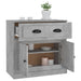 Servantă, gri beton, 70x35,5x67,5 cm, lemn prelucrat - WALTI WALTI