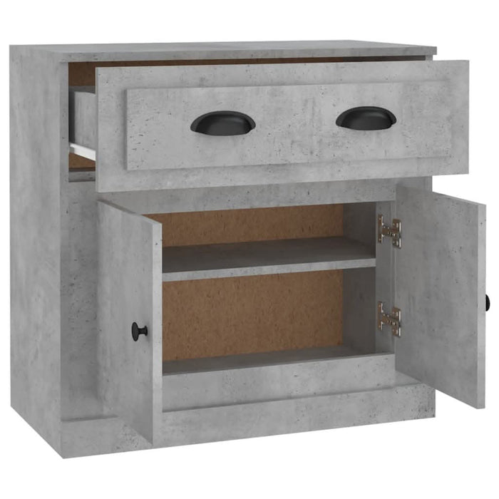 Servantă, gri beton, 70x35,5x67,5 cm, lemn prelucrat - WALTI WALTI