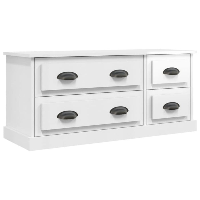 Comodă TV, alb extralucios, 100x35,5x45 cm, lemn prelucrat - WALTI WALTI