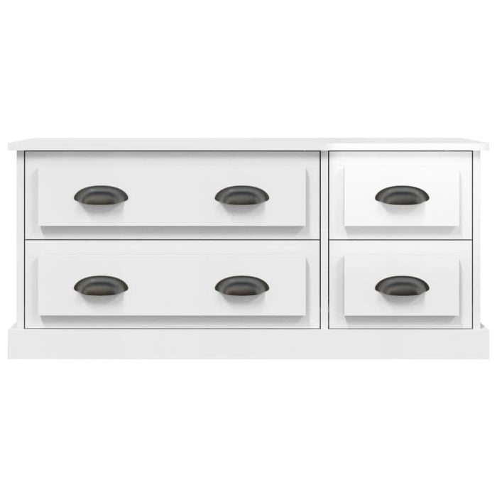 Comodă TV, alb extralucios, 100x35,5x45 cm, lemn prelucrat - WALTI WALTI