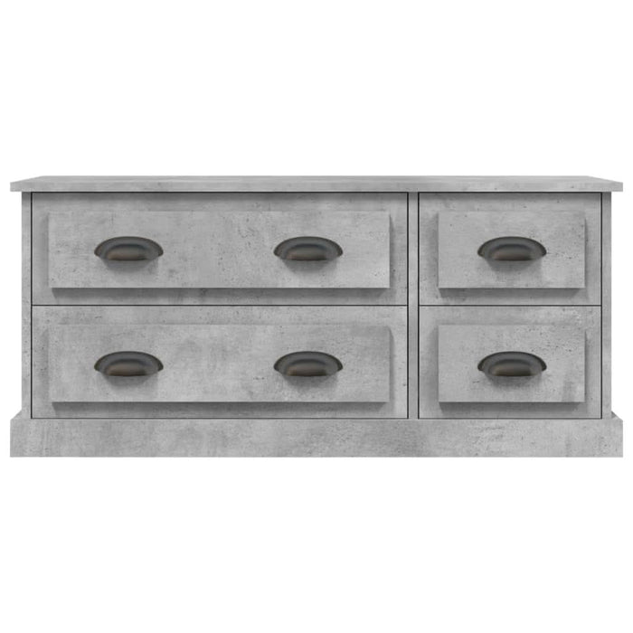 Comodă TV, gri beton, 100x35,5x45 cm, lemn prelucrat - WALTI WALTI