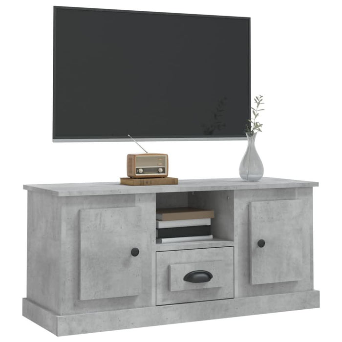 Comodă TV, gri beton, 100x35,5x45 cm, lemn prelucrat - WALTI WALTI