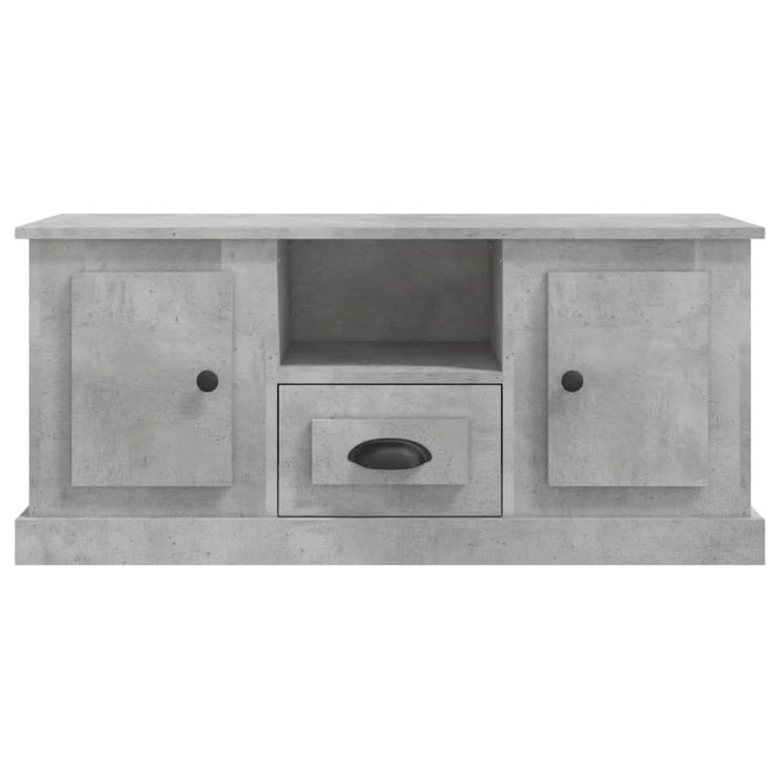 Comodă TV, gri beton, 100x35,5x45 cm, lemn prelucrat - WALTI WALTI