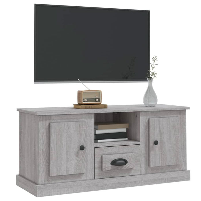 Comodă TV, gri sonoma, 100x35,5x45 cm, lemn prelucrat - WALTI WALTI