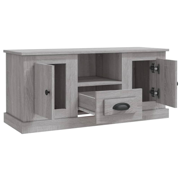 Comodă TV, gri sonoma, 100x35,5x45 cm, lemn prelucrat - WALTI WALTI