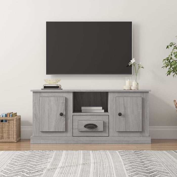 Comodă TV, gri sonoma, 100x35,5x45 cm, lemn prelucrat - WALTI WALTI