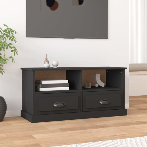 Comodă TV, negru, 93x35,5x45 cm, lemn prelucrat - WALTI WALTI