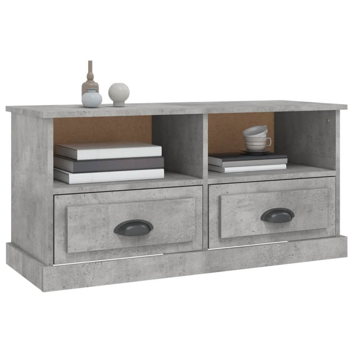 Comodă TV, gri beton, 93x35,5x45 cm, lemn prelucrat - WALTI WALTI