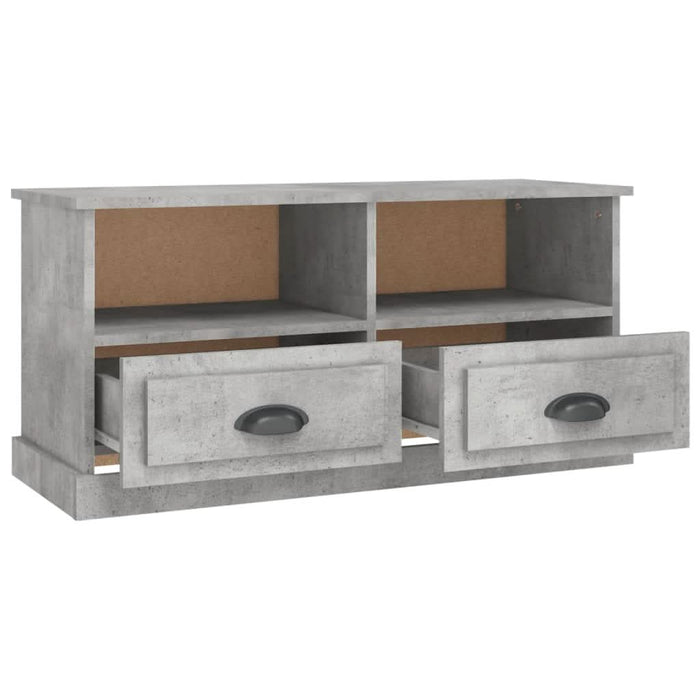 Comodă TV, gri beton, 93x35,5x45 cm, lemn prelucrat - WALTI WALTI