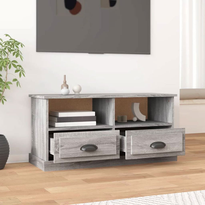 Comodă TV, gri sonoma, 93x35,5x45 cm, lemn prelucrat - WALTI WALTI