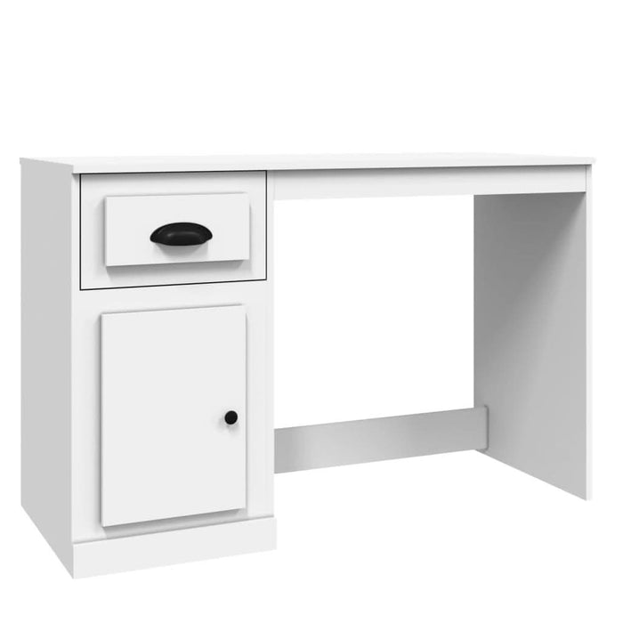Birou cu sertar, alb, 115x50x75 cm, lemn prelucrat - WALTI WALTI