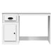 Birou cu sertar, alb, 115x50x75 cm, lemn prelucrat - WALTI WALTI
