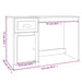 Birou cu sertar, alb, 115x50x75 cm, lemn prelucrat - WALTI WALTI