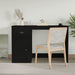 Birou cu sertar, negru, 115x50x75 cm, lemn prelucrat - WALTI WALTI