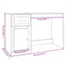 Birou cu sertar, negru, 115x50x75 cm, lemn prelucrat - WALTI WALTI
