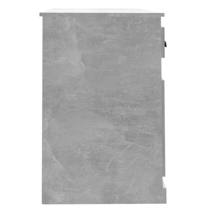 Birou cu sertar, gri beton, 115x50x75 cm, lemn prelucrat - WALTI WALTI