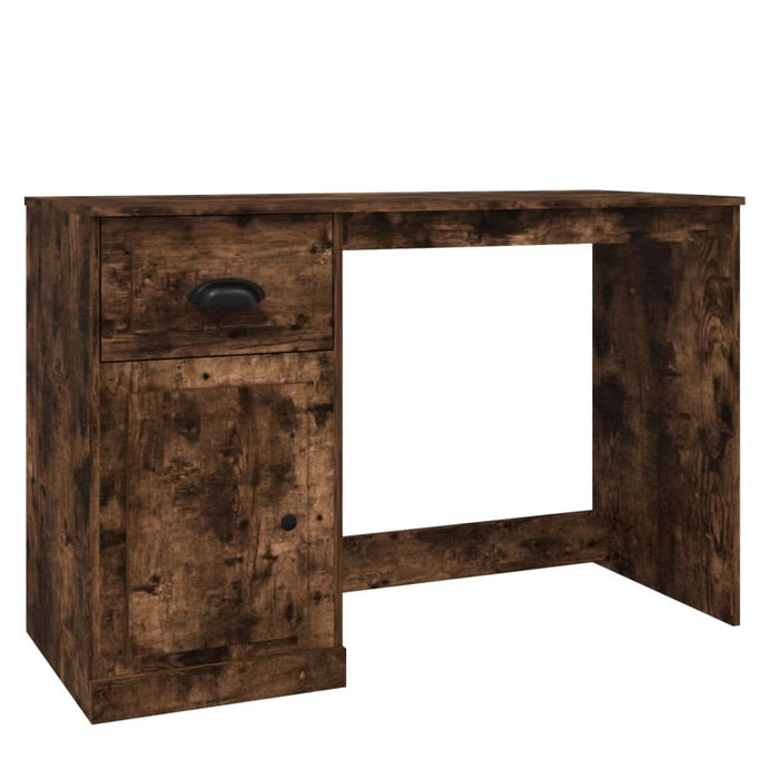 Birou cu sertar, stejar fumuriu, 115x50x75 cm, lemn prelucrat - WALTI WALTI