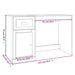 Birou cu sertar, stejar fumuriu, 115x50x75 cm, lemn prelucrat - WALTI WALTI