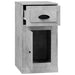 Dulap lateral cu sertar, gri beton, 40x50x75 cm lemn prelucrat - WALTI WALTI