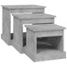 Mese suprapuse, 3 buc., gri beton, lemn prelucrat - WALTI WALTI