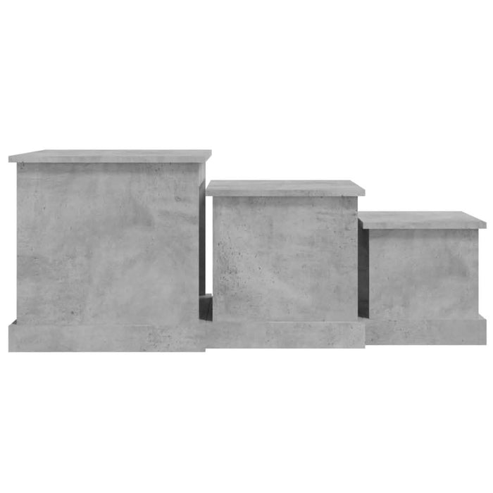 Mese suprapuse, 3 buc., gri beton, lemn prelucrat - WALTI WALTI