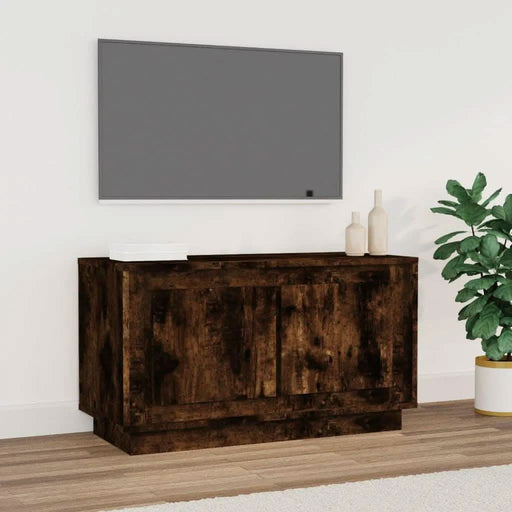 Comodă TV, stejar afumat, 80x35x45 cm, lemn prelucrat - WALTI WALTI