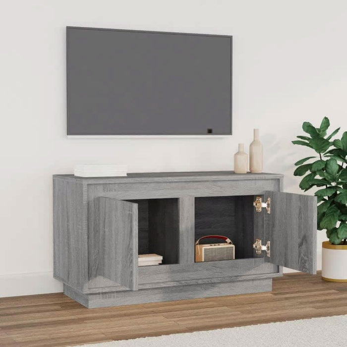 Comodă TV, gri sonoma, 80x35x45 cm, lemn prelucrat - WALTI WALTI