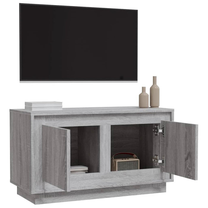 Comodă TV, gri sonoma, 80x35x45 cm, lemn prelucrat - WALTI WALTI