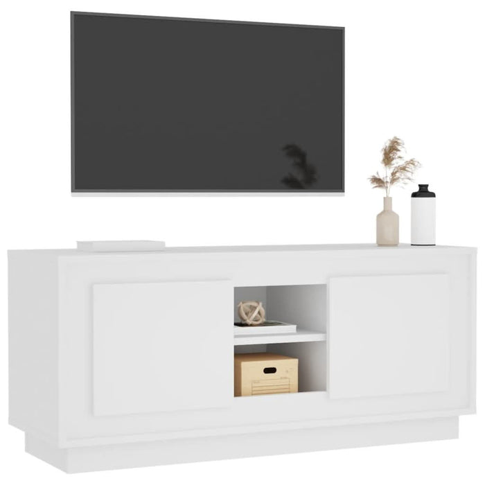 Comodă TV, alb, 102x35x45 cm, lemn prelucrat - WALTI WALTI