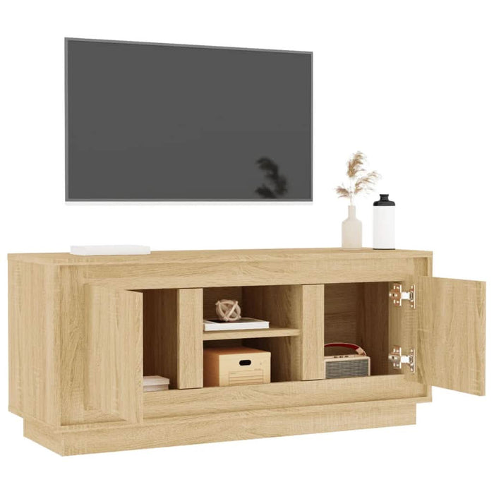 Comodă TV, stejar sonoma, 102x35x45 cm, lemn prelucrat - WALTI WALTI