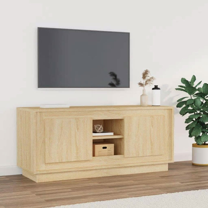 Comodă TV, stejar sonoma, 102x35x45 cm, lemn prelucrat - WALTI WALTI