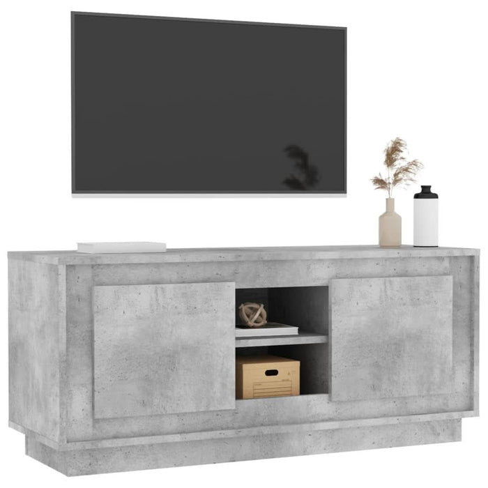Comodă TV, gri beton, 102x35x45 cm, lemn prelucrat - WALTI WALTI