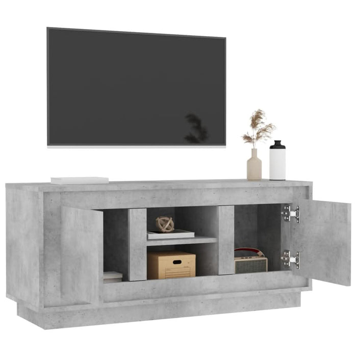Comodă TV, gri beton, 102x35x45 cm, lemn prelucrat - WALTI WALTI