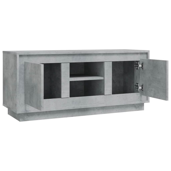 Comodă TV, gri beton, 102x35x45 cm, lemn prelucrat - WALTI WALTI