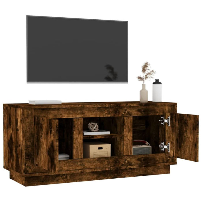 Comodă TV, stejar afumat, 102x35x45 cm, lemn prelucrat - WALTI WALTI