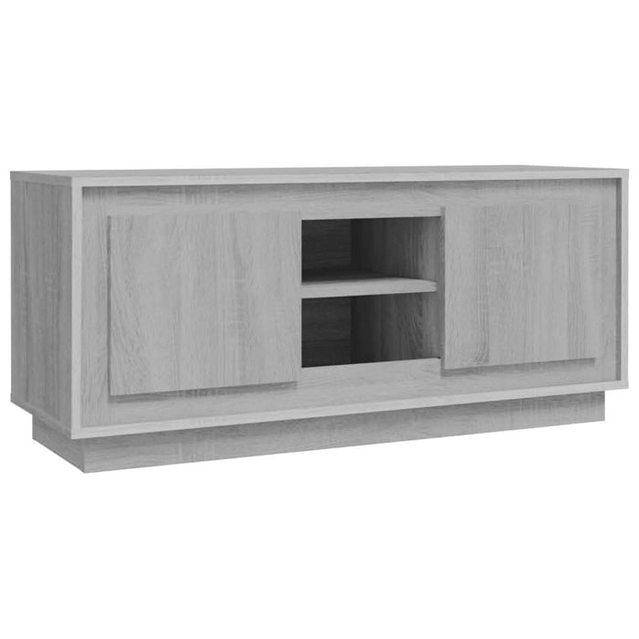 Comodă TV, gri sonoma, 102x35x45 cm, lemn prelucrat - WALTI WALTI