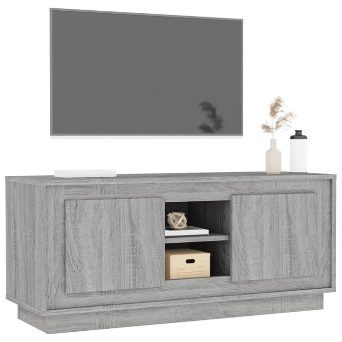Comodă TV, gri sonoma, 102x35x45 cm, lemn prelucrat - WALTI WALTI