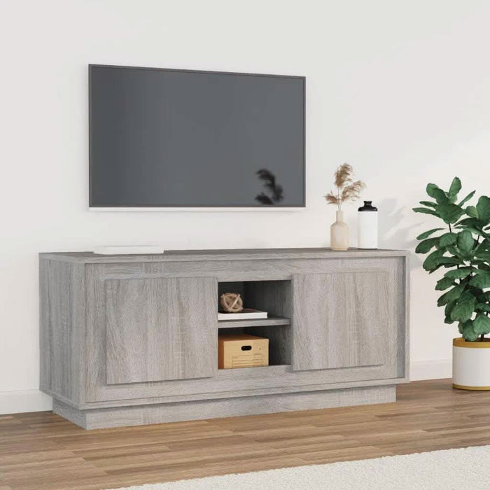 Comodă TV, gri sonoma, 102x35x45 cm, lemn prelucrat - WALTI WALTI