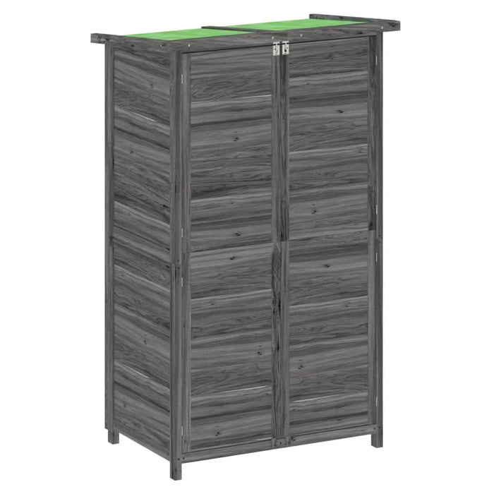 Magazie de unelte pentru grădină gri 83x57x140cm lemn masiv pin - WALTI WALTI