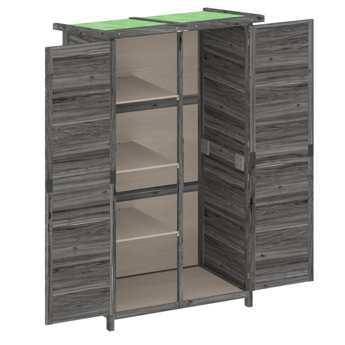 Magazie de unelte pentru grădină gri 83x57x140cm lemn masiv pin - WALTI WALTI