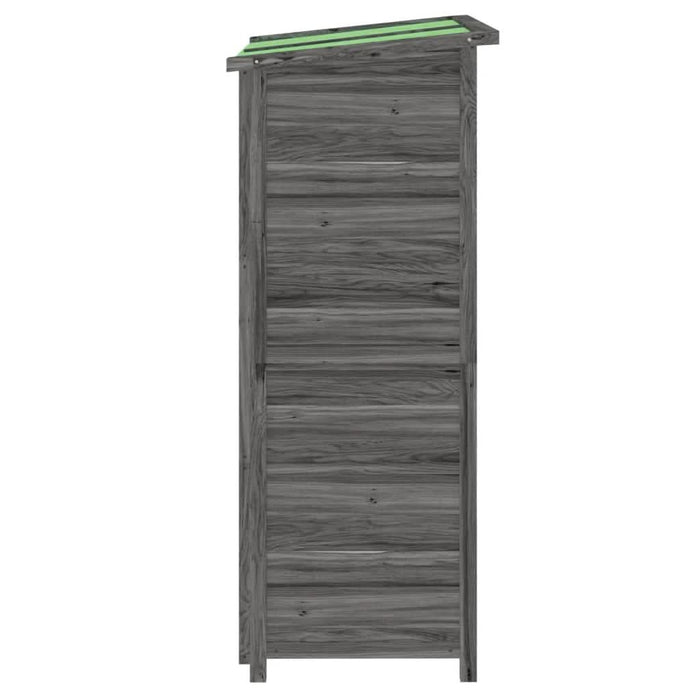 Magazie de unelte pentru grădină gri 83x57x140cm lemn masiv pin - WALTI WALTI