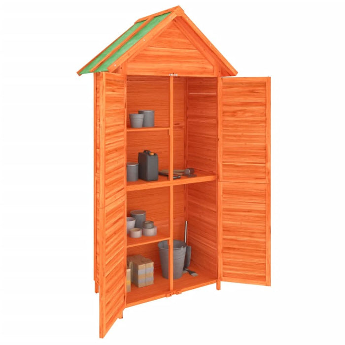 Magazie de unelte de grădină maro 89x52,5x175cm lemn masiv pin - WALTI WALTI