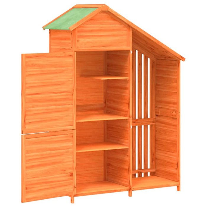 Magazie de unelte de grădină maro 120x53,5x170cm lemn masiv pin - WALTI WALTI