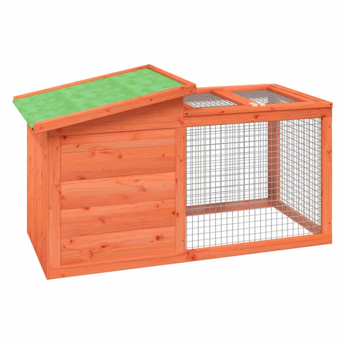 Cușcă pentru iepuri maro 100,5x54x55 cm lemn masiv de pin - WALTI WALTI