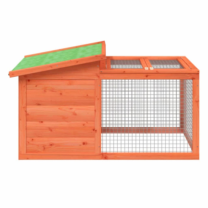 Cușcă pentru iepuri maro 100,5x54x55 cm lemn masiv de pin - WALTI WALTI