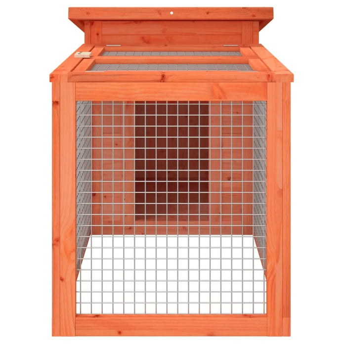Cușcă pentru iepuri maro 100,5x54x55 cm lemn masiv de pin - WALTI WALTI