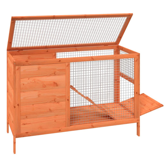 Cușcă pentru iepuri maro 103x44x69,5 cm lemn masiv de pin - WALTI WALTI
